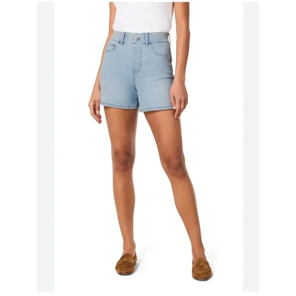 SPANX Pull On High Waist Denim Shorts 5